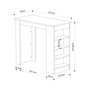 Hanah Home Swallow - Bendir Mesa de Bar Blanca